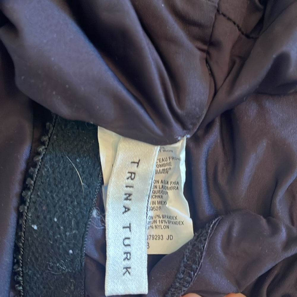 Trina Turk black ruffle Swimsuit size 8 - Picture 4 of 6